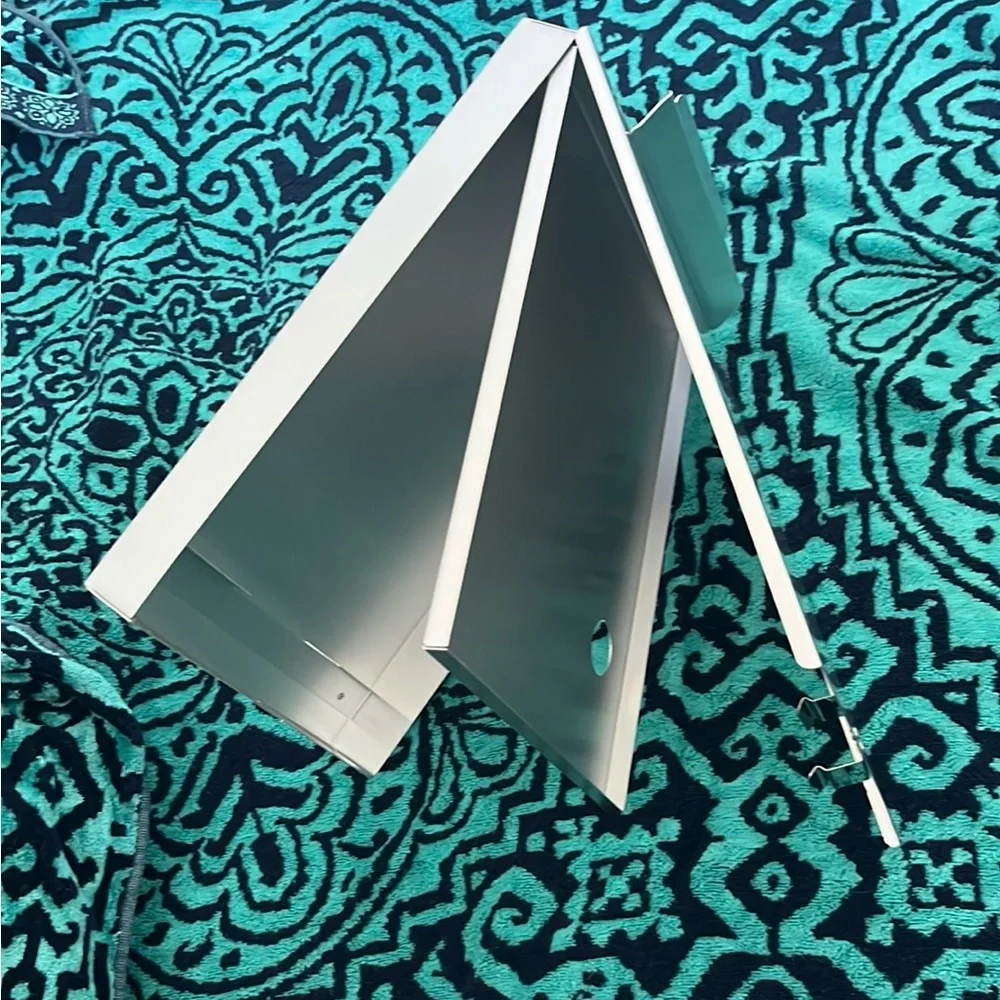 Sleek Silver Metal Clipboard with 2 compartments